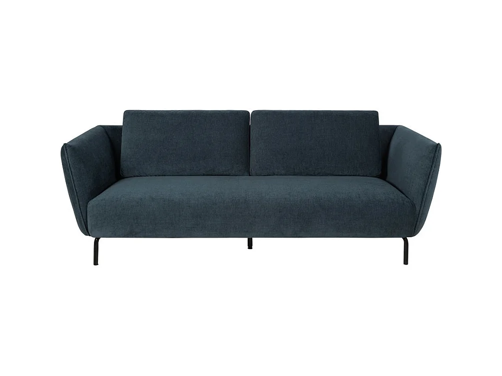 Melrose - Canapé 3 places en tissu bouclette - Bleu foncé