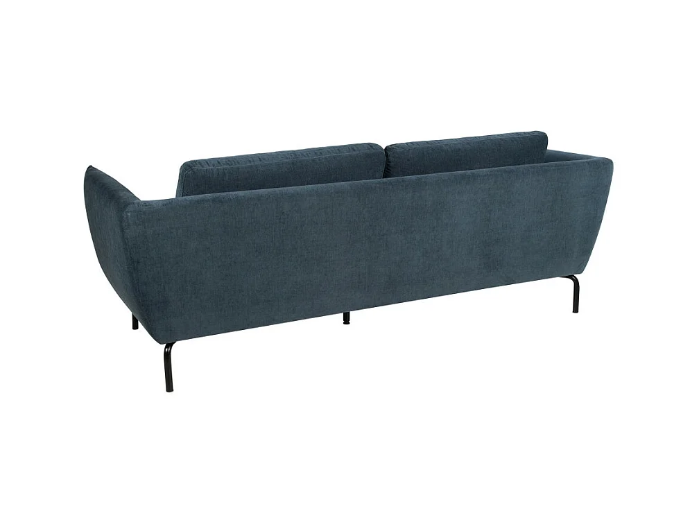 Melrose - Canapé 3 places en tissu bouclette - Bleu foncé