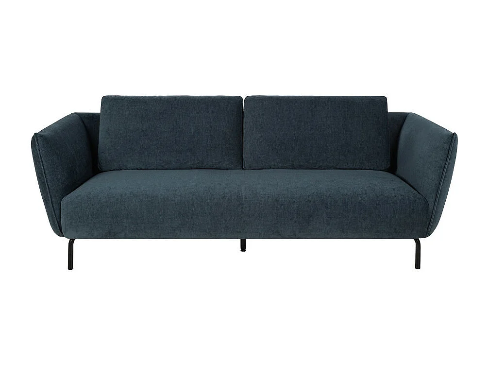 Melrose - Canapé 3 places en tissu bouclette - Bleu foncé