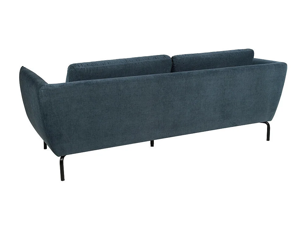 Melrose - Canapé 3 places en tissu bouclette - Bleu foncé