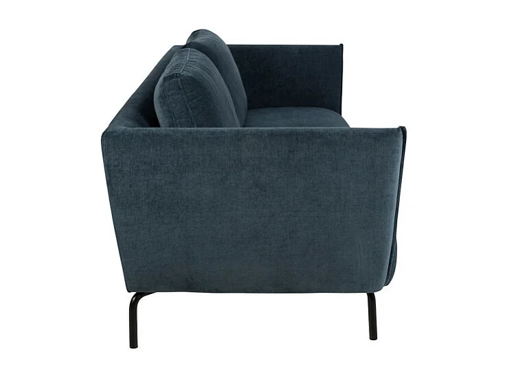 Melrose - Canapé 3 places en tissu bouclette - Bleu foncé