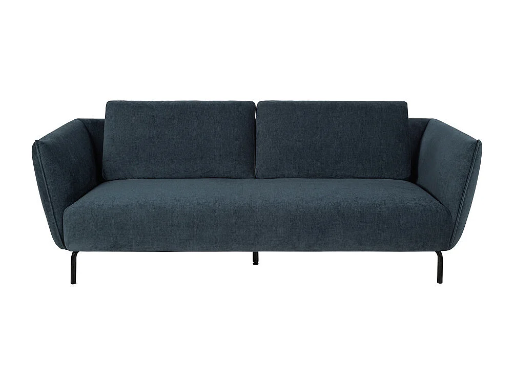 Melrose - Canapé 3 places en tissu bouclette - Bleu foncé