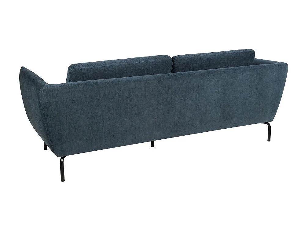 Melrose - Canapé 3 places en tissu bouclette - Bleu foncé