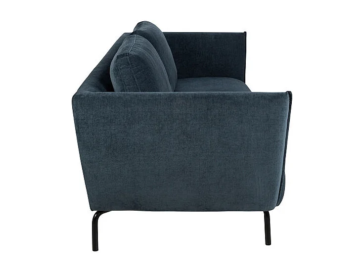 Melrose - Canapé 3 places en tissu bouclette - Bleu foncé