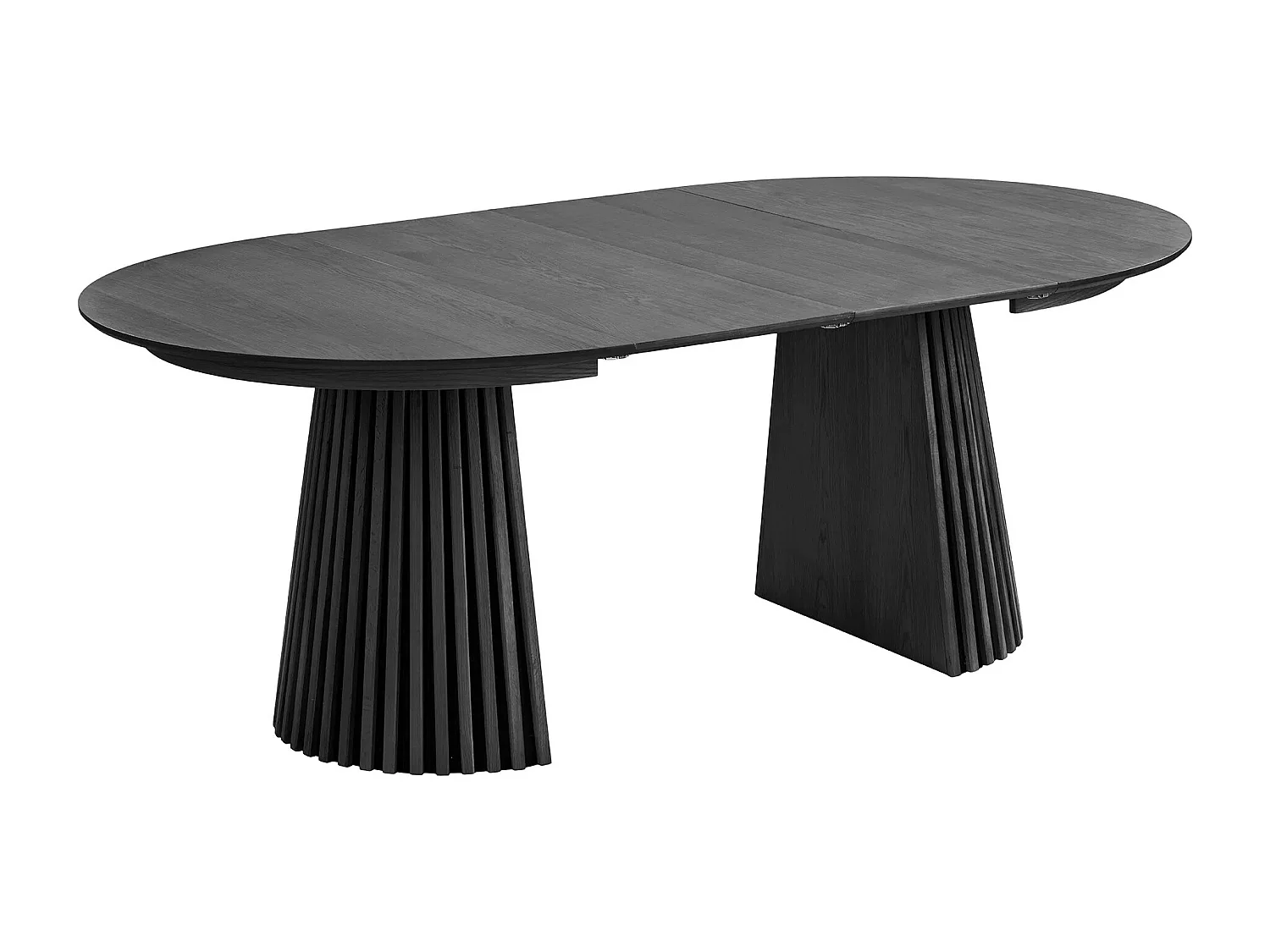 Osaka eetkamertafel Inbegrepen 3 uitbreidingen, ø120x120-160-200-240cm zwart.
