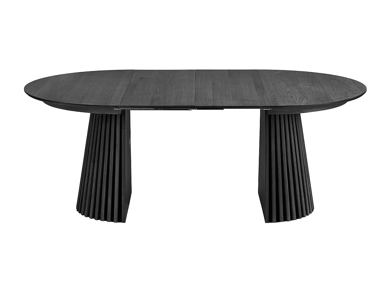 Osaka eetkamertafel Inbegrepen 3 uitbreidingen, ø120x120-160-200-240cm zwart.