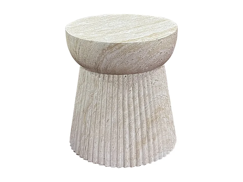 Table d’appoint en fibre d’argile naturelle BONN Ø 37cm