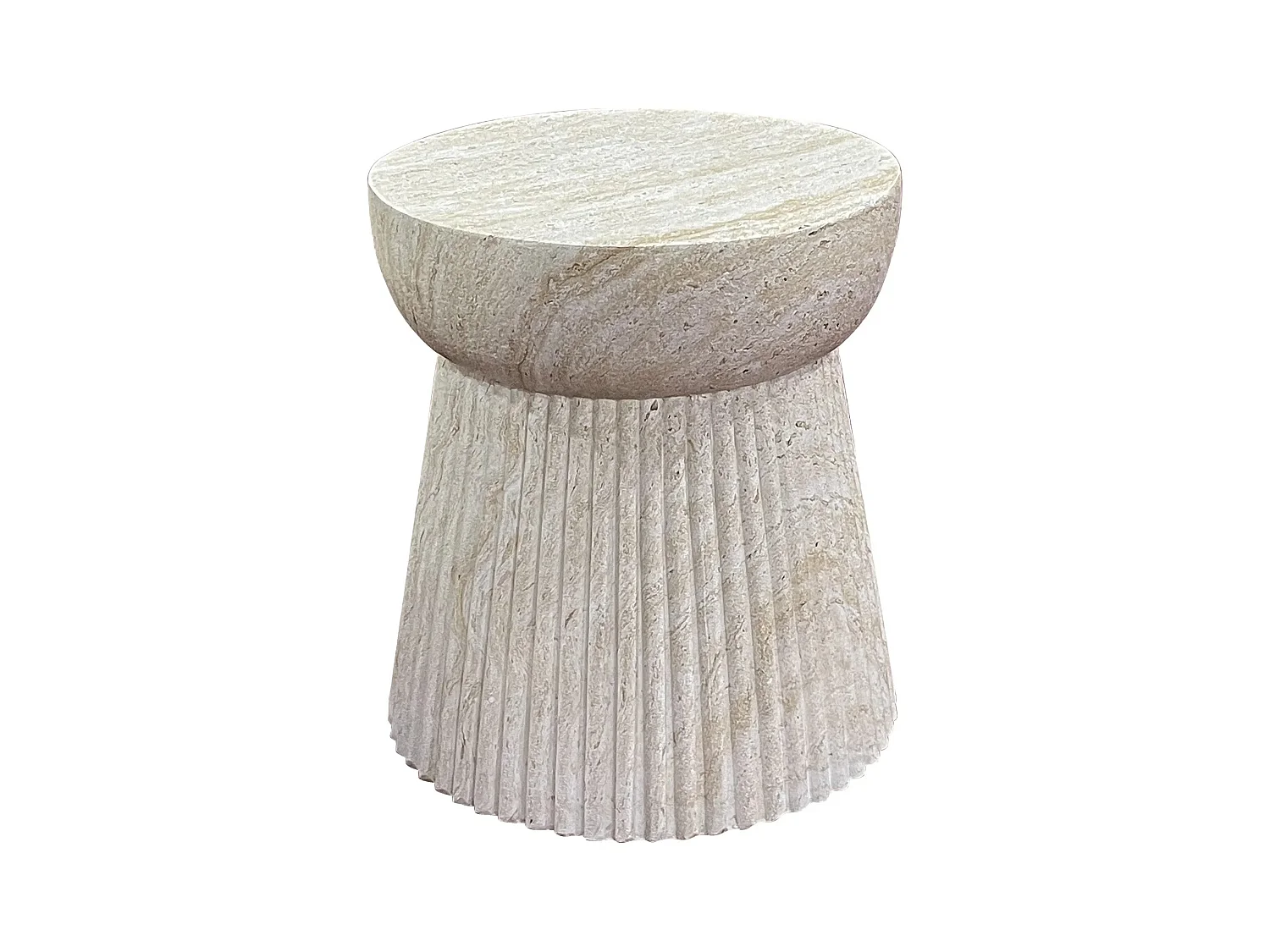 Table d’appoint en fibre d’argile naturelle BONN Ø 37cm