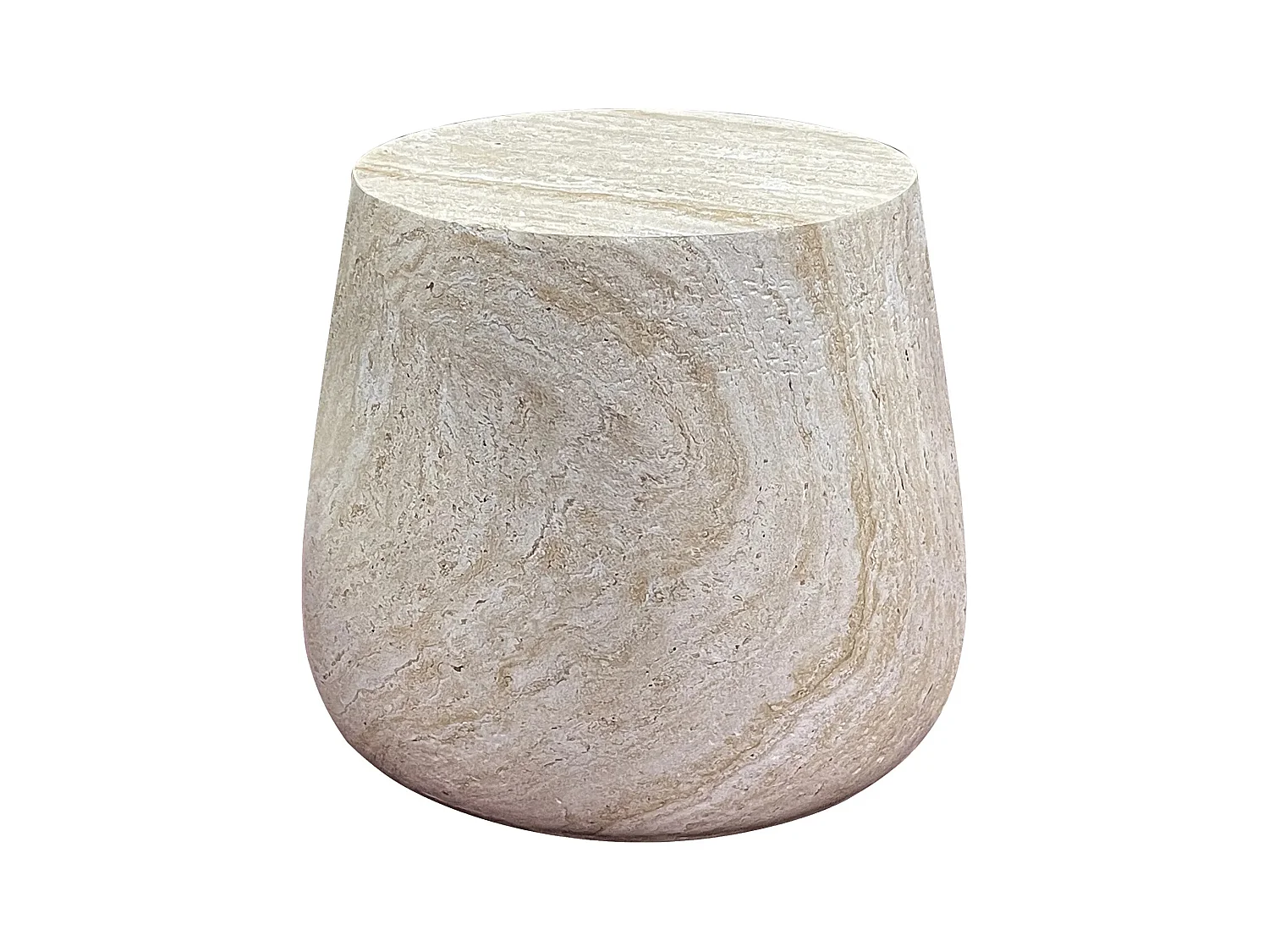 Table d’appoint en fibre d’argile naturelle BONN Ø 47,5cm