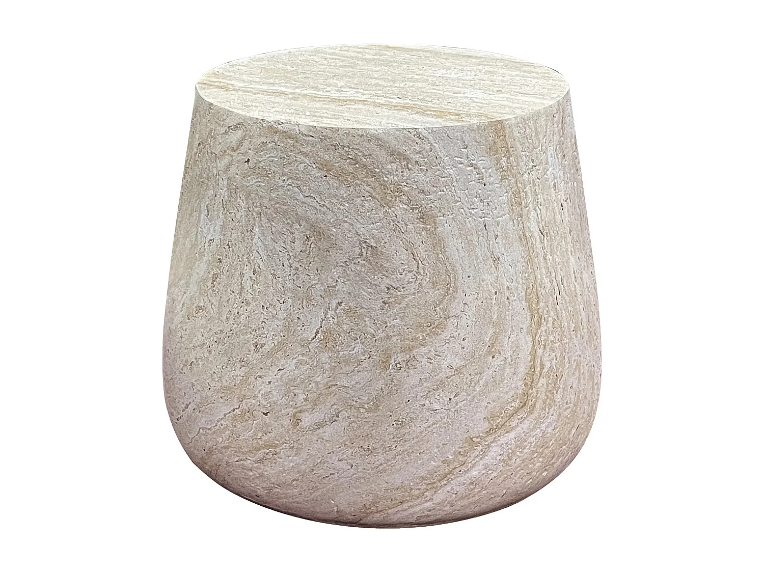 Table d’appoint en fibre d’argile naturelle BONN Ø 47,5cm