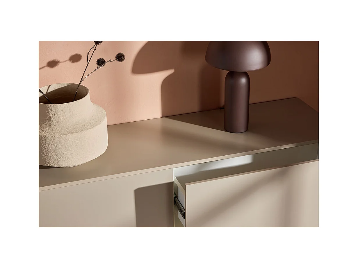 Meuble TV Design "Frihamn" 160cm Beige