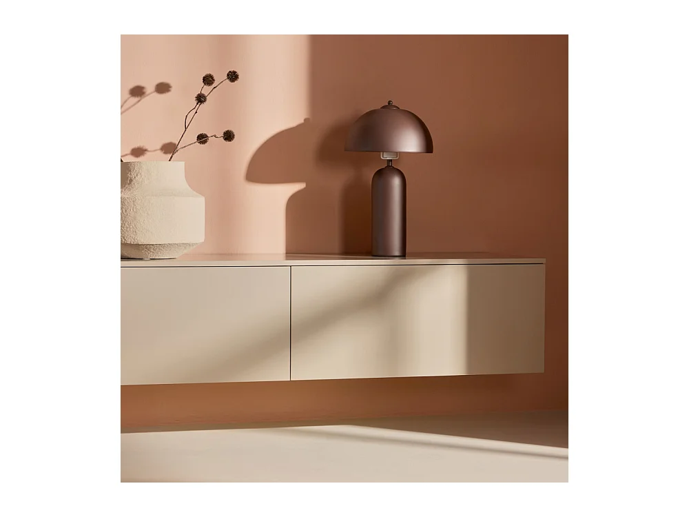 Meuble TV Design "Frihamn" 160cm Beige