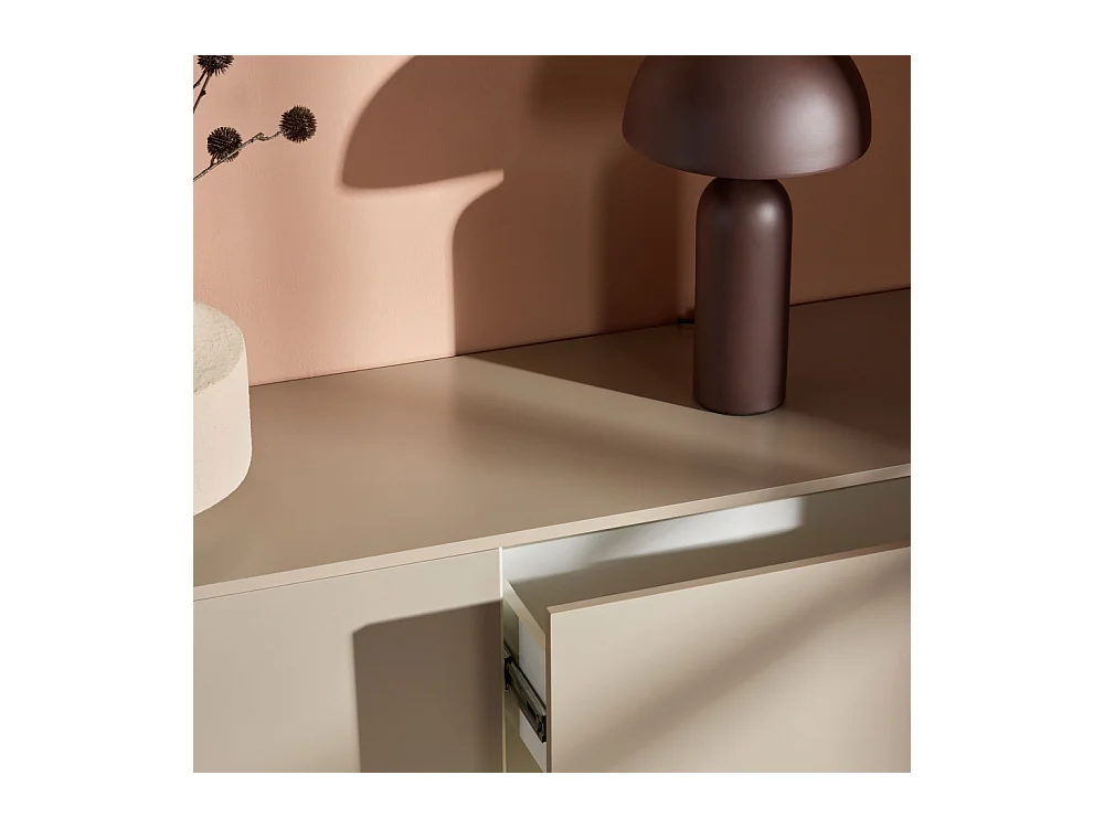 Meuble TV Design "Frihamn" 160cm Beige