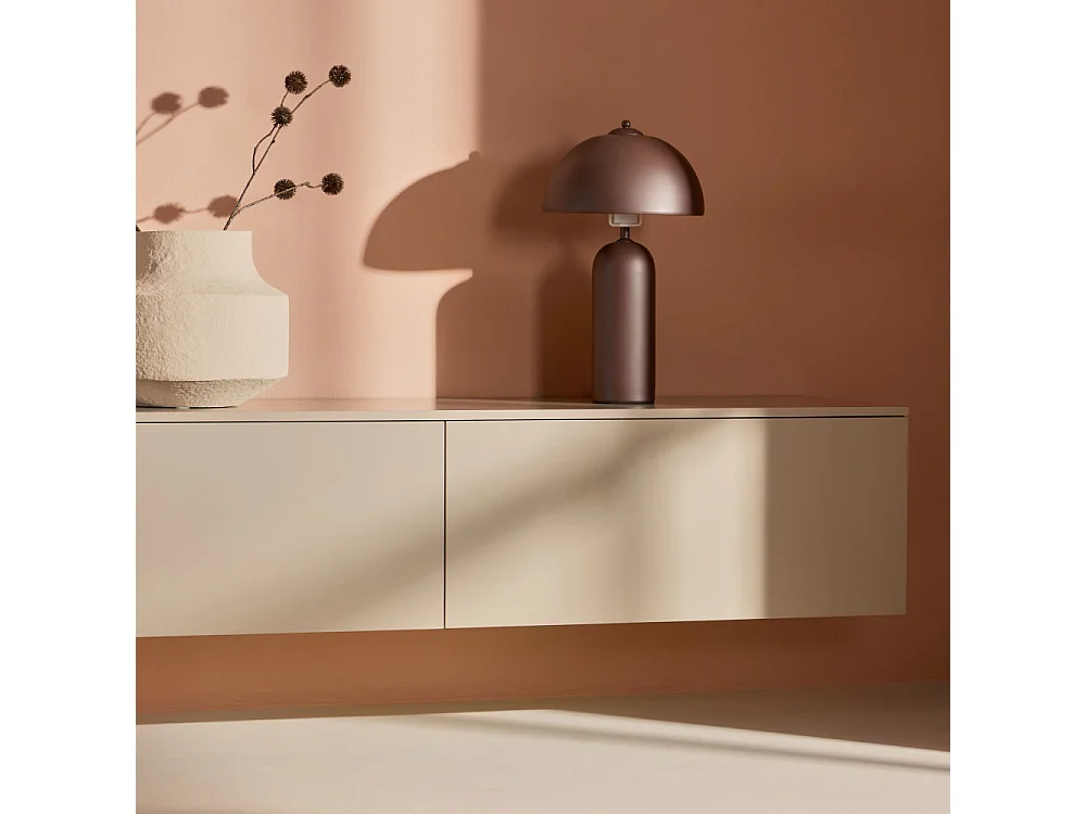 Meuble TV Design "Frihamn" 160cm Beige