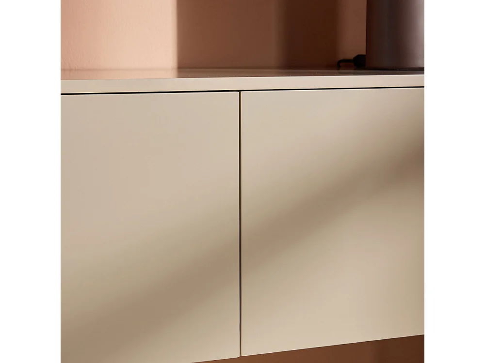 Meuble TV Design "Frihamn" 160cm Beige