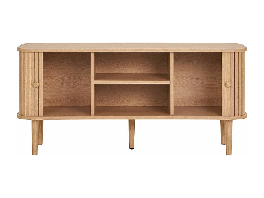 Nikko meubles de télévision 2 portes pin naturel.