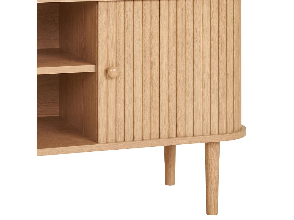 Nikko meubles de télévision 2 portes pin naturel.