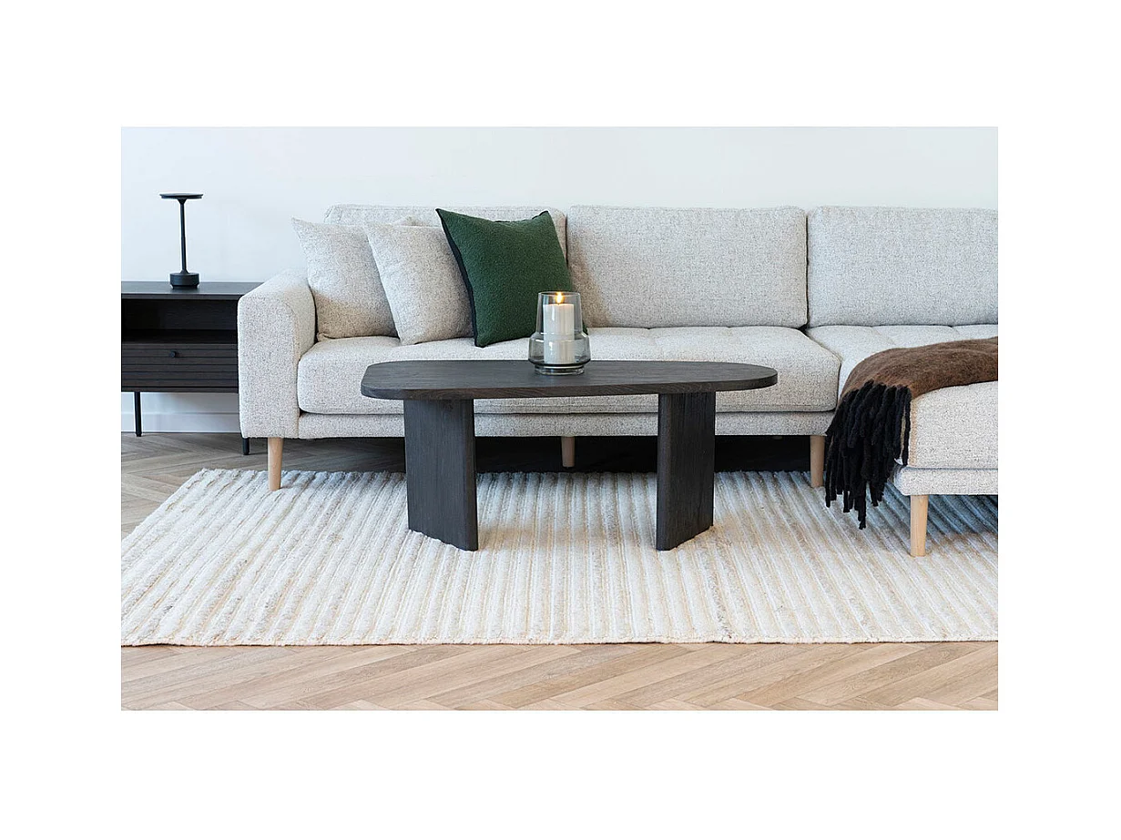 Melo table basse brun foncé.