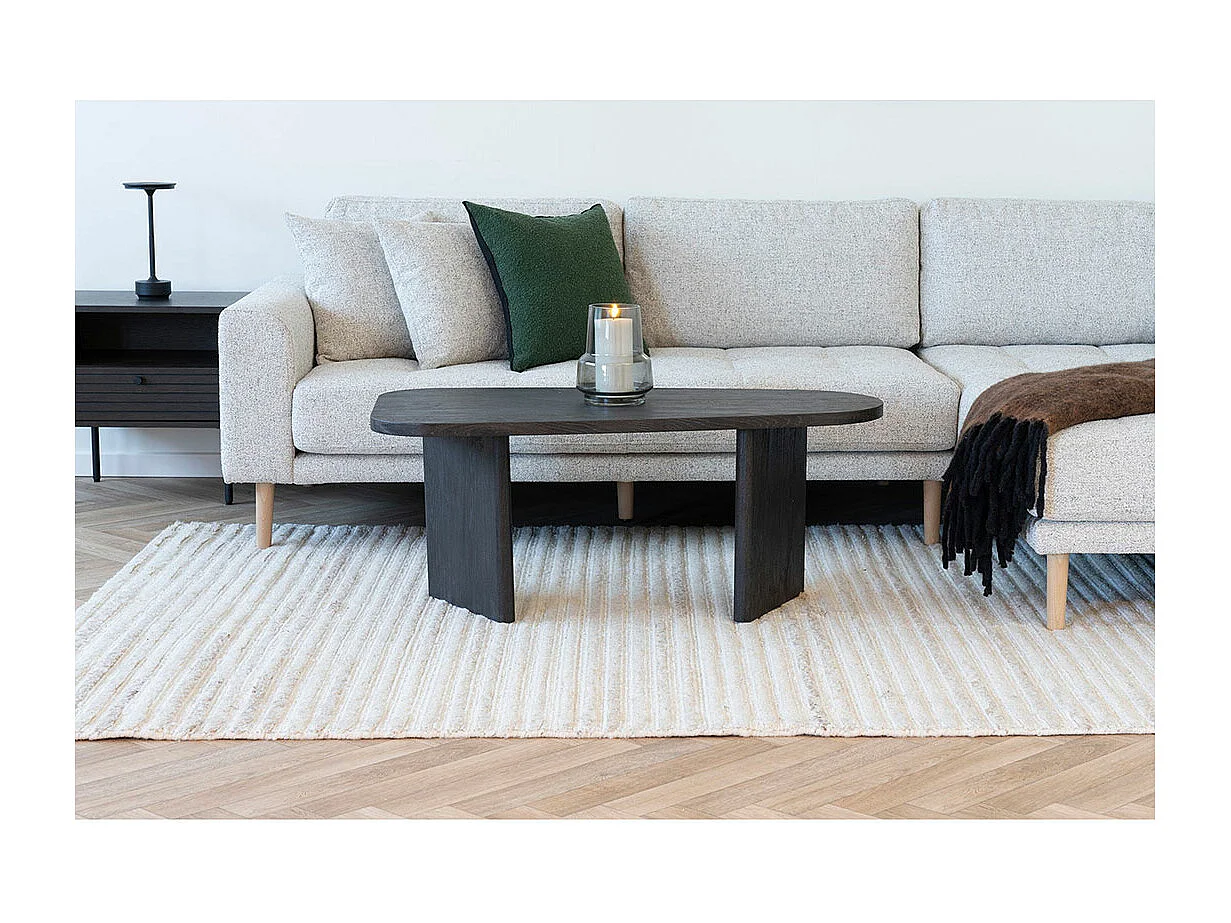 Melo table basse brun foncé.