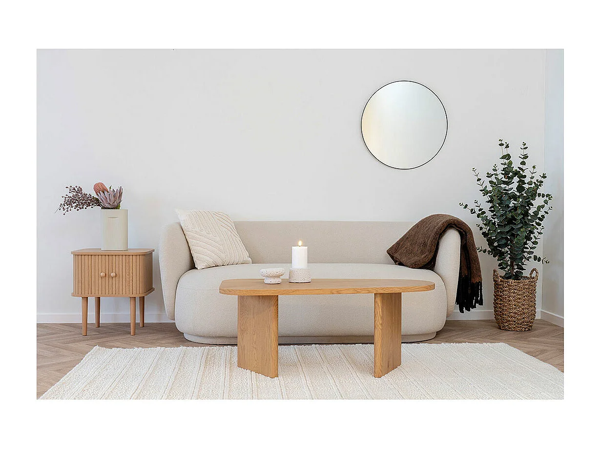 Melo table basse 50x100x41 cm naturel.