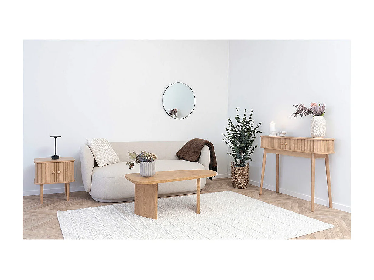 Melo table basse 50x100x41 cm naturel.