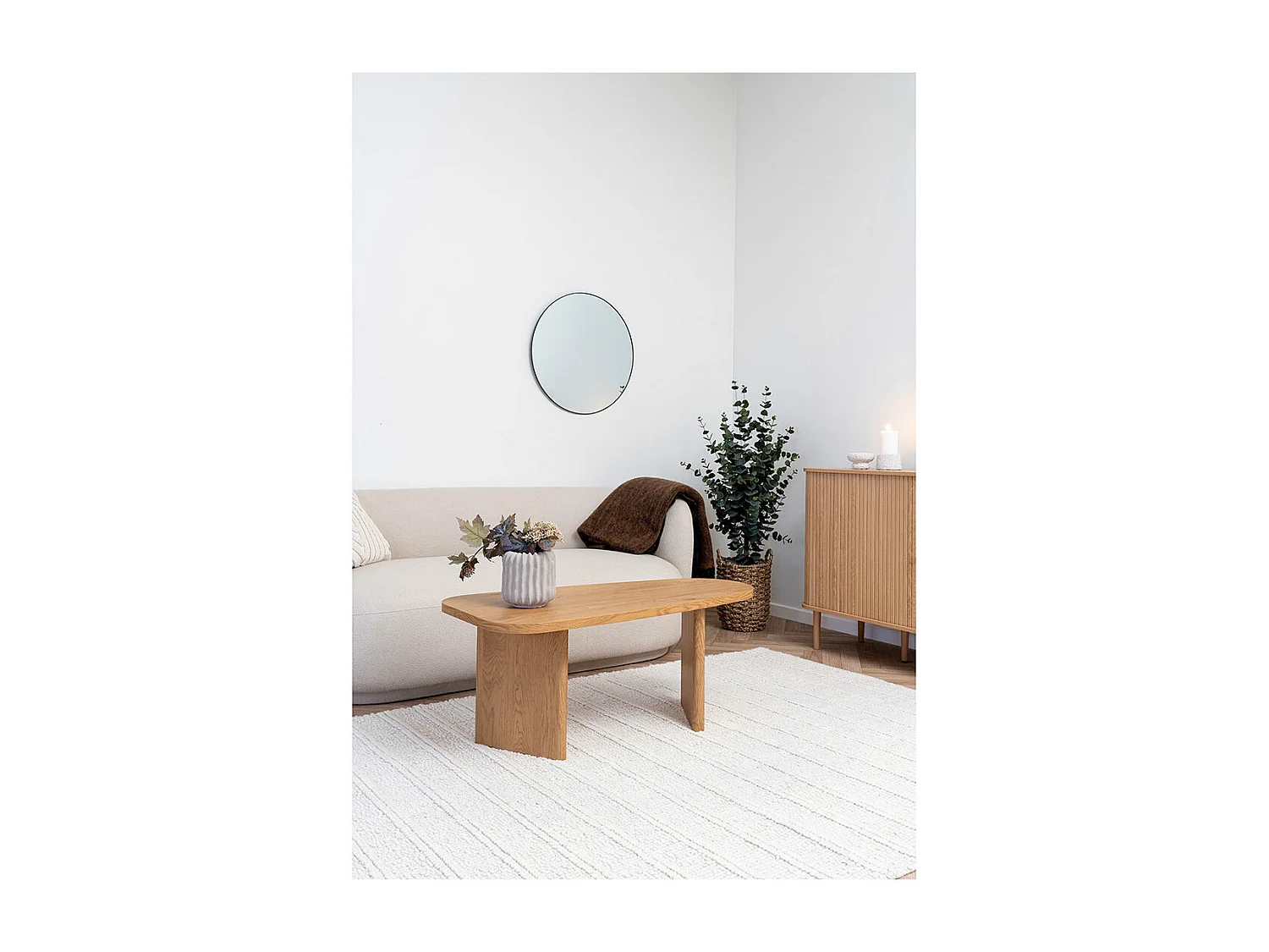 Melo table basse 50x100x41 cm naturel.