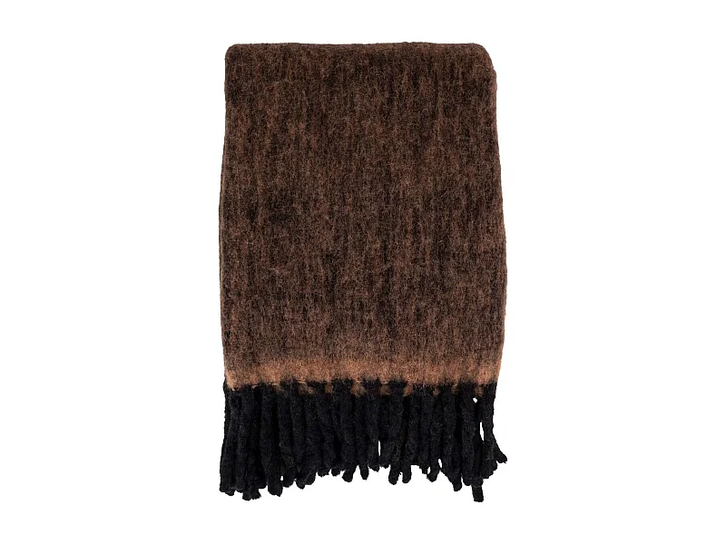 Carmel  plaid 130x170cm marron.