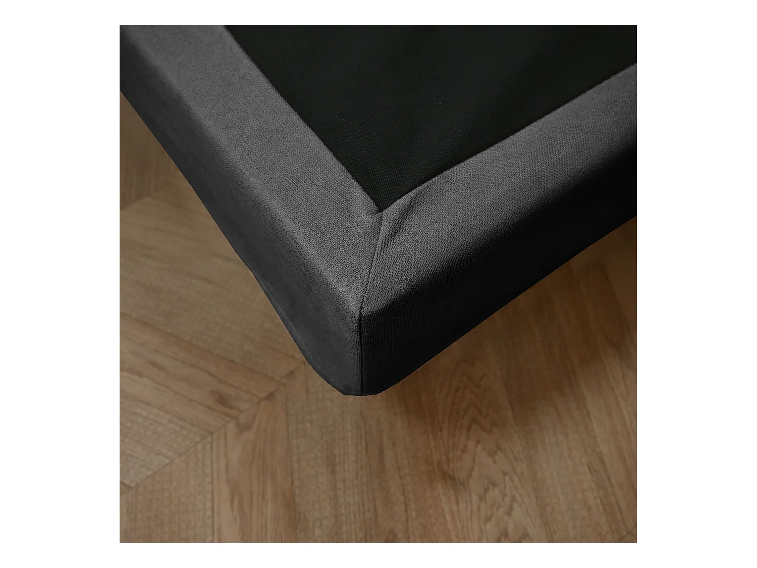 Cache-sommier anthracite RONDA 160x200 cm - SOMEO - Ronda