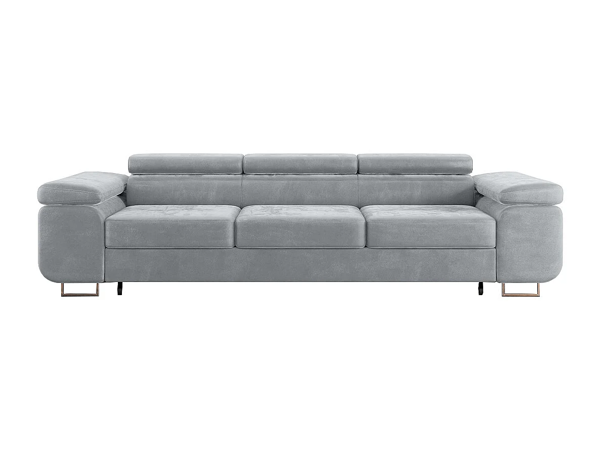 Canapé convertible 3 places Lyam Gris clair