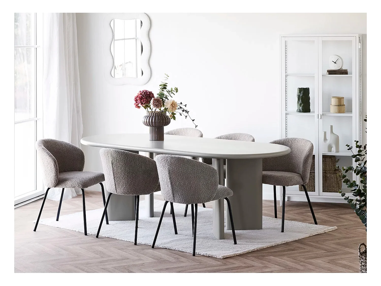 Table à manger ovale NAGANO 220cm – Bois grège