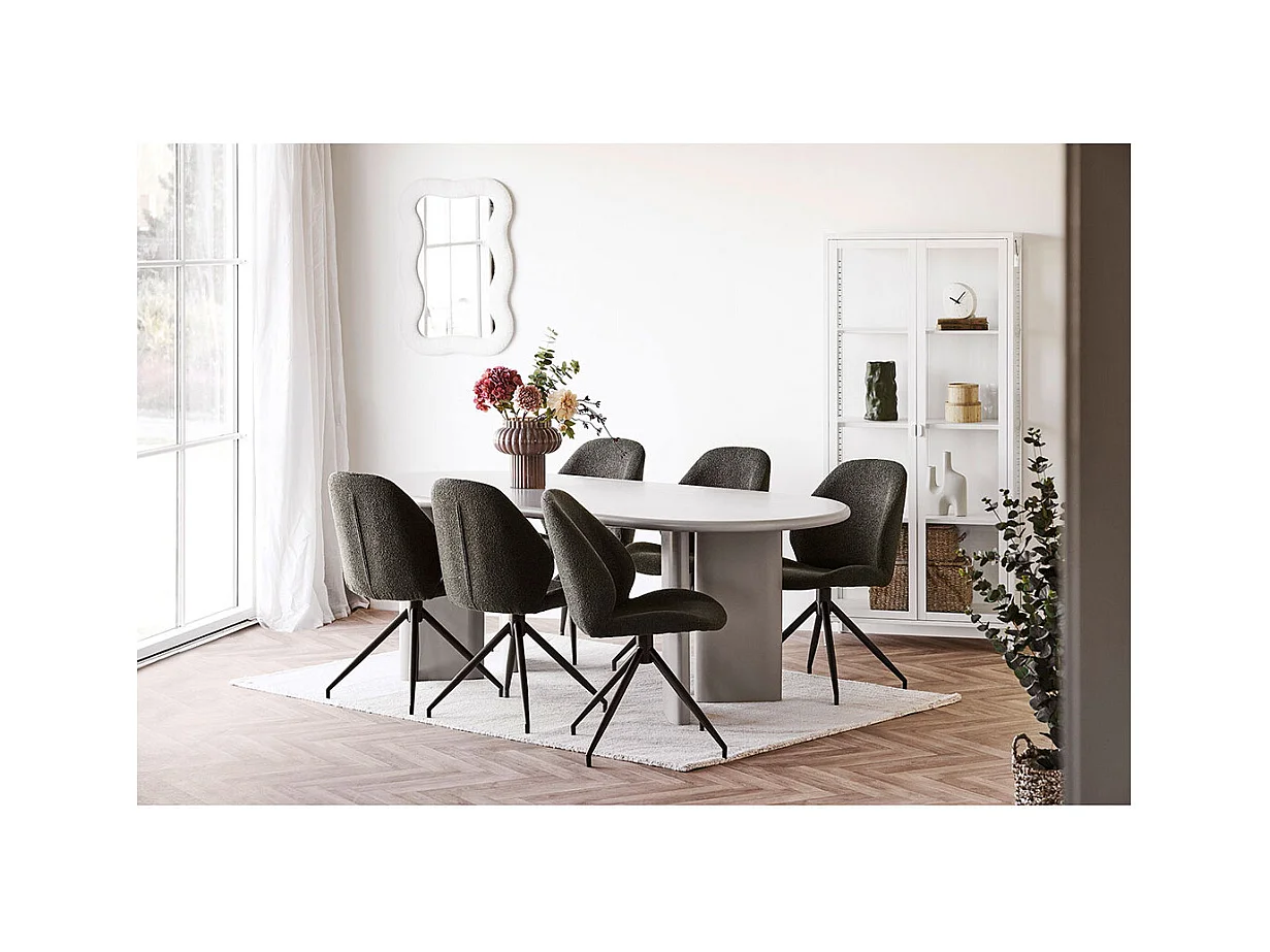 Table à manger ovale NAGANO 220cm – Bois grège