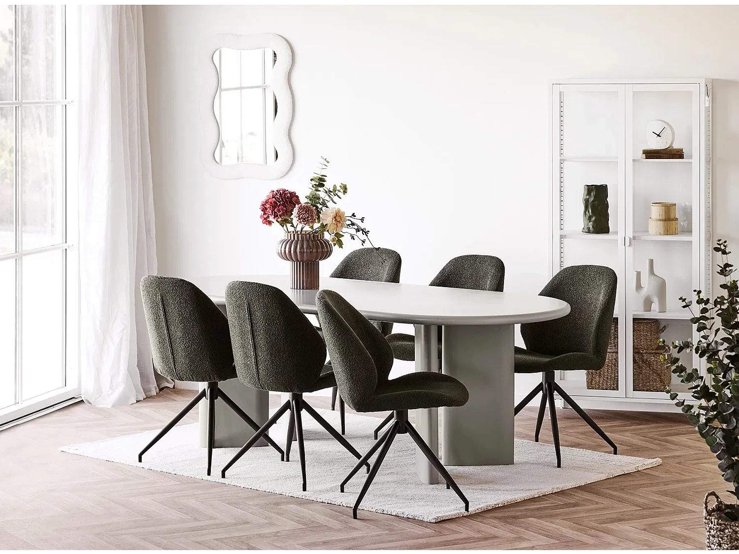 Table à manger ovale NAGANO 220cm – Bois grège