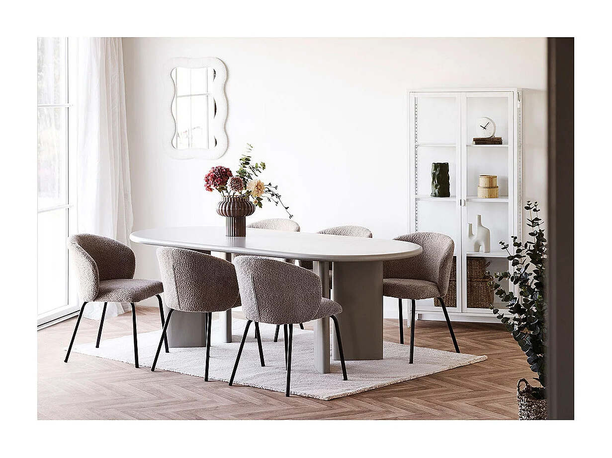NAGANO ovale eettafel 220 cm – Ruw hout