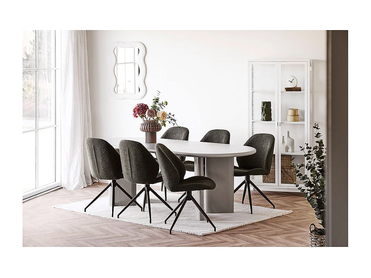 NAGANO ovale eettafel 220 cm – Ruw hout