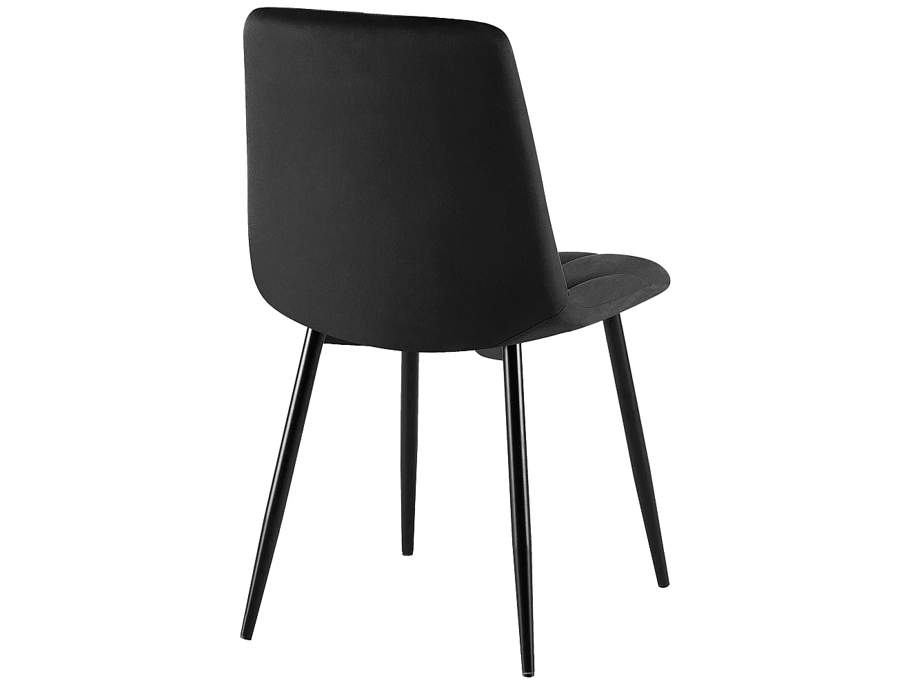Lot de 2  chaise salle à manger - Velours - Noir - Clairton