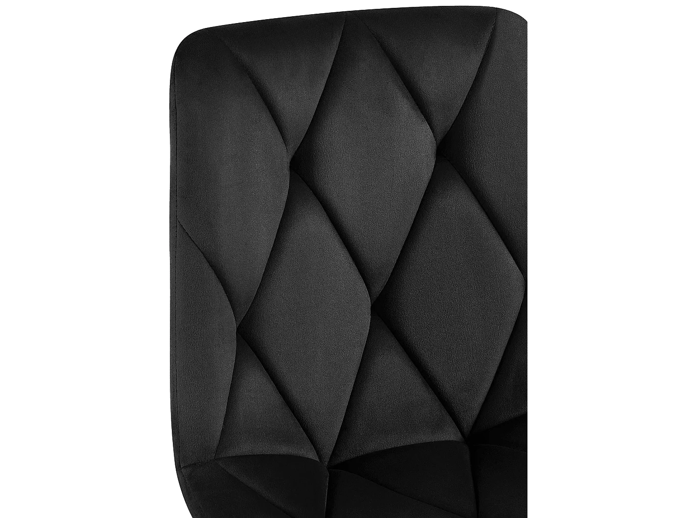 Lot de 2  chaise salle à manger - Velours - Noir - Clairton