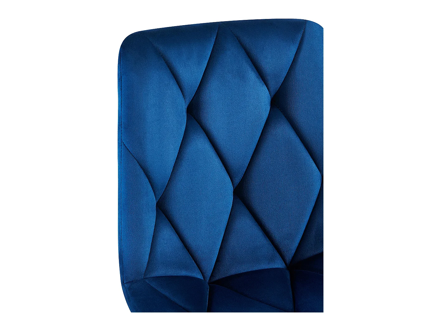 Lot de 2  chaise salle à manger - Velours - Bleu foncé - Clairton