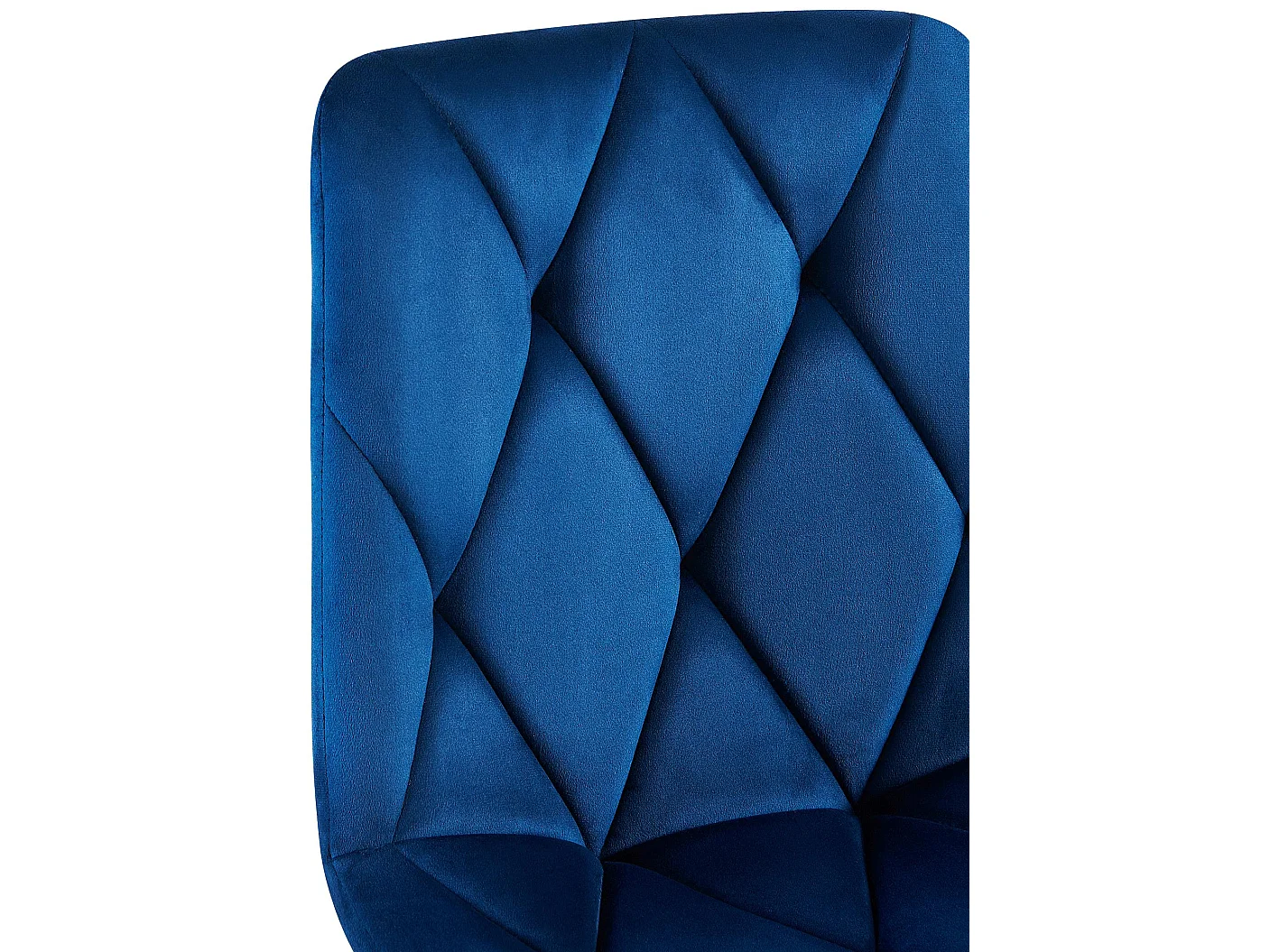 Lot de 2  chaise salle à manger - Velours - Bleu foncé - Clairton