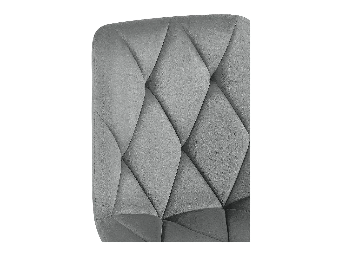 Lot de 2  chaise salle à manger - Velours - Gris foncé - Clairton