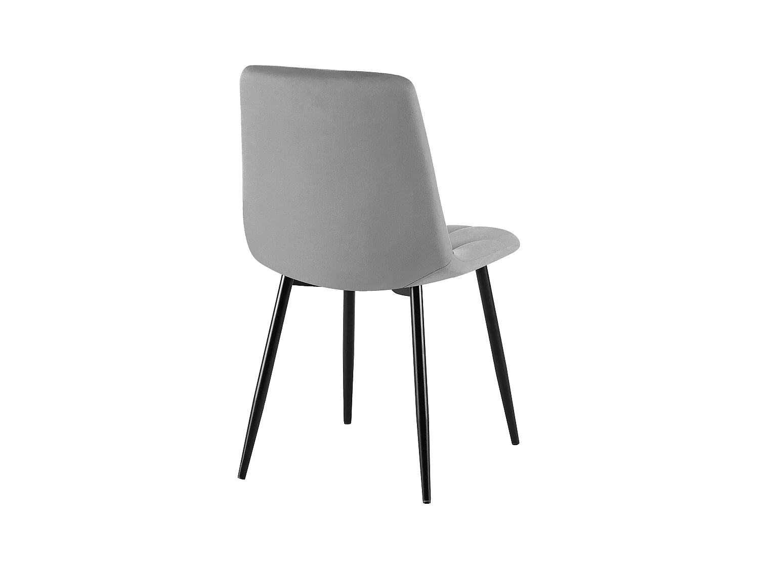 Lot de 2  chaise salle à manger - Velours - Gris foncé - Clairton