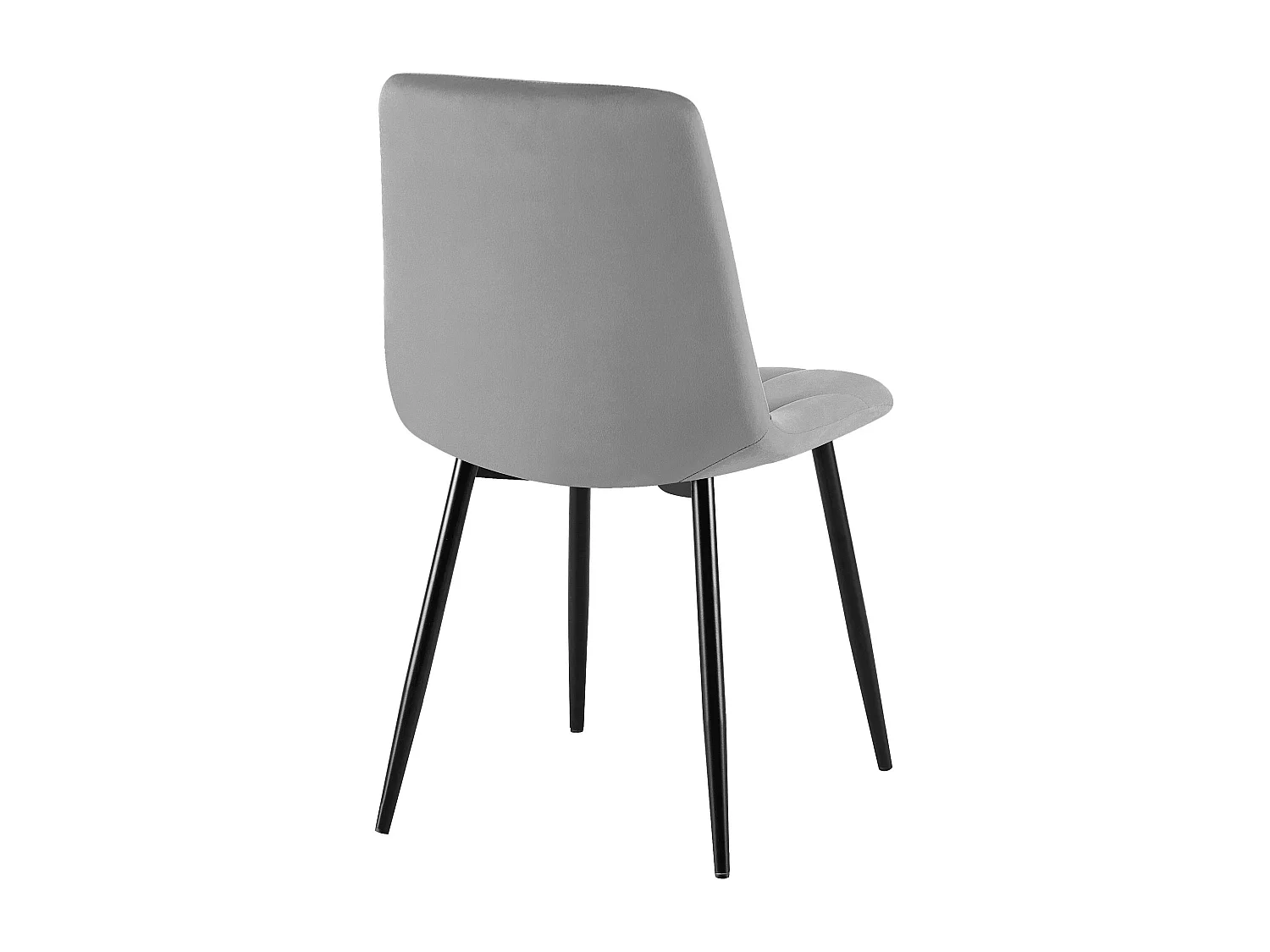 Lot de 2  chaise salle à manger - Velours - Gris foncé - Clairton