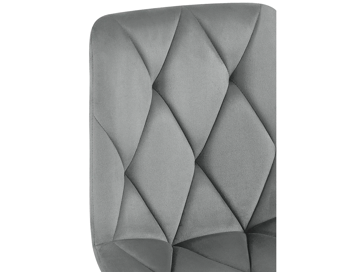 Lot de 2  chaise salle à manger - Velours - Gris foncé - Clairton