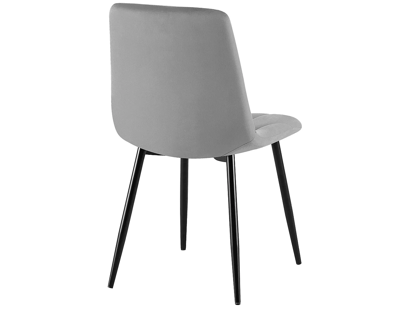 Lot de 2  chaise salle à manger - Velours - Gris foncé - Clairton