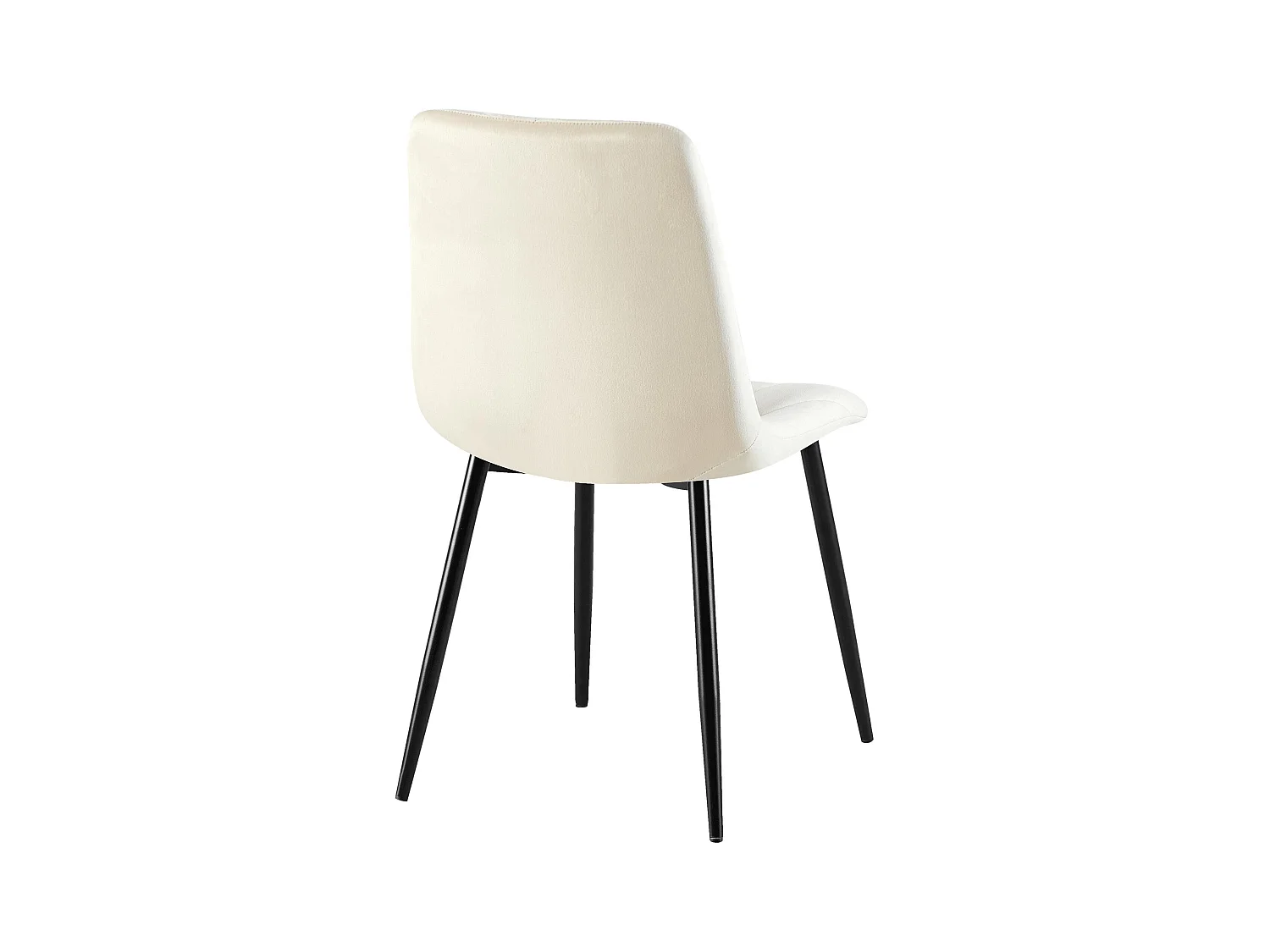 Lot de 2  chaise salle à manger - Velours - Crème - Clairton