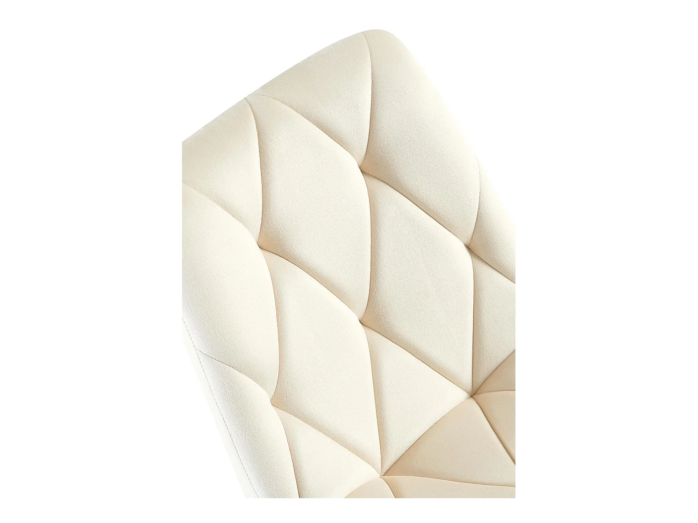 Lot de 2  chaise salle à manger - Velours - Crème - Clairton