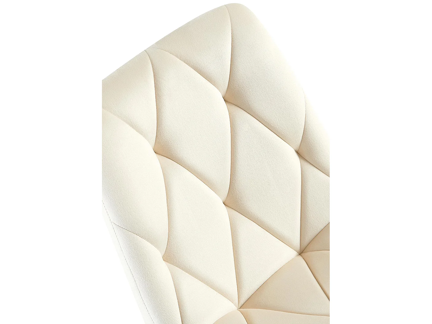 Lot de 2  chaise salle à manger - Velours - Crème - Clairton