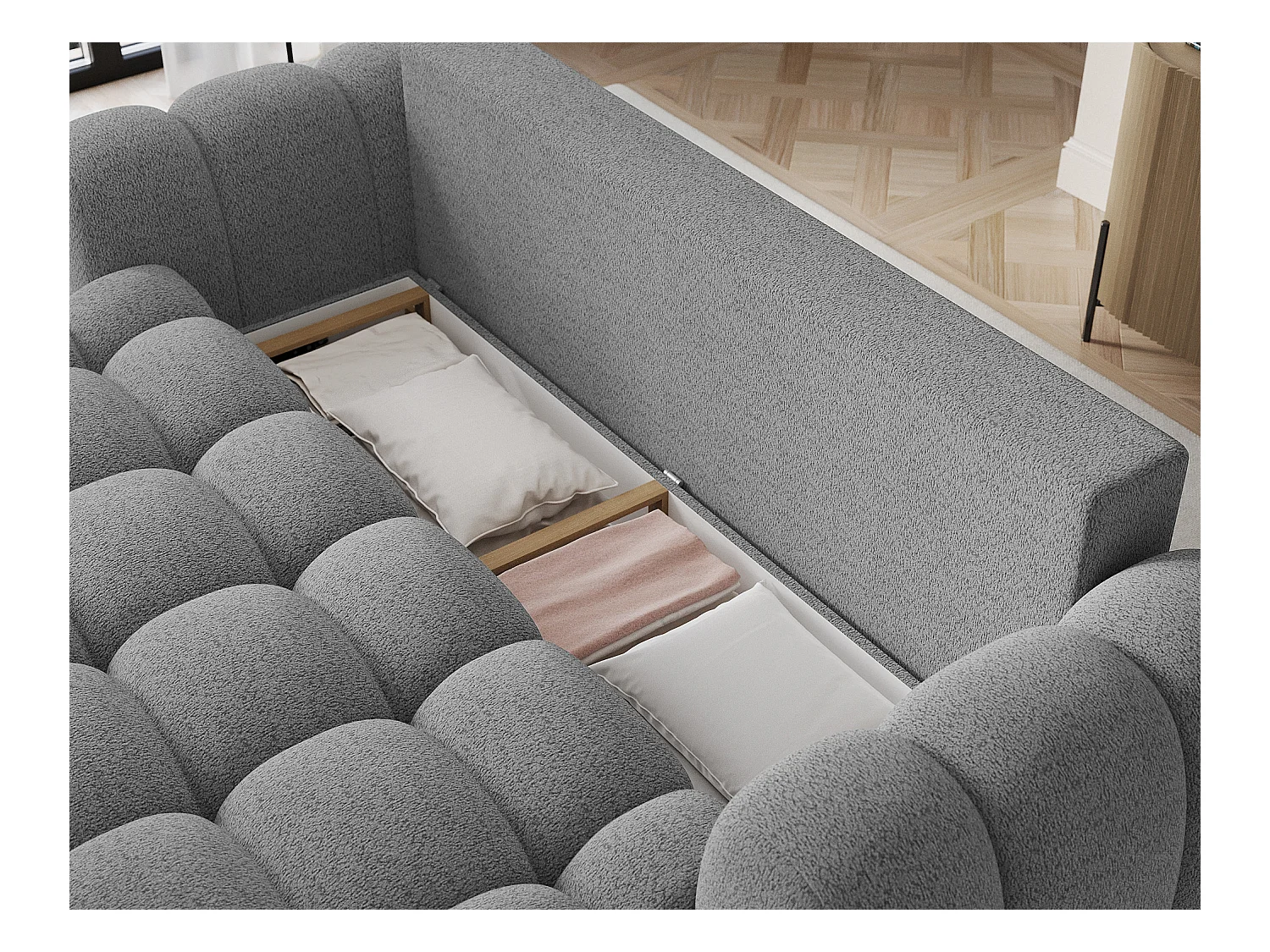 Canapé design COCOON – Le confort moderne au service de votre quotidien-Gris clair