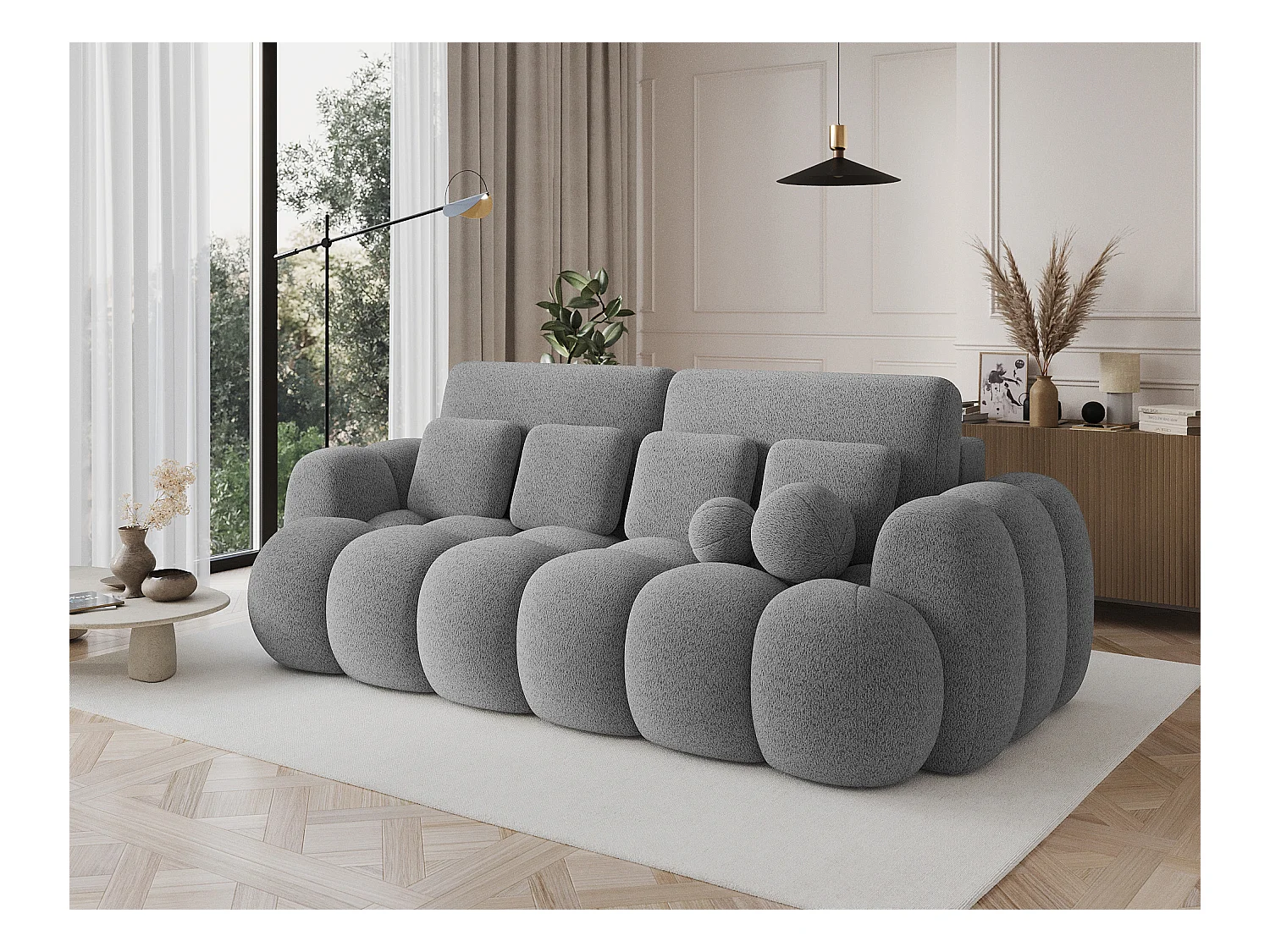 Canapé design COCOON – Le confort moderne au service de votre quotidien-Gris clair