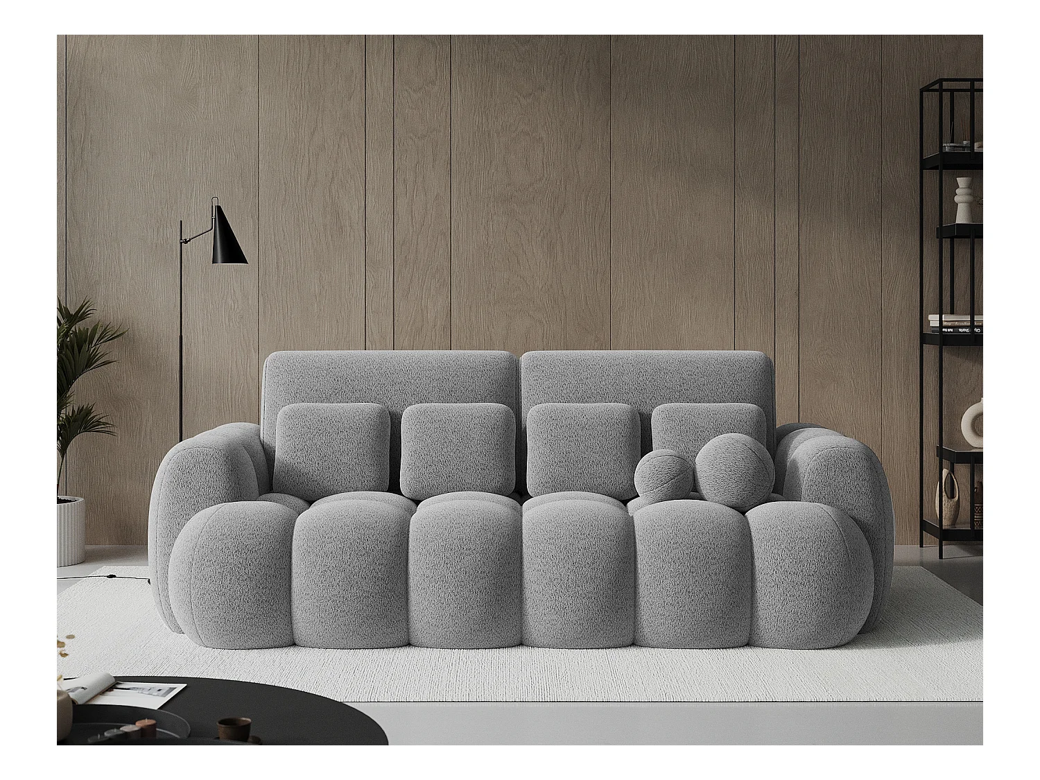 Canapé design COCOON – Le confort moderne au service de votre quotidien-Gris clair