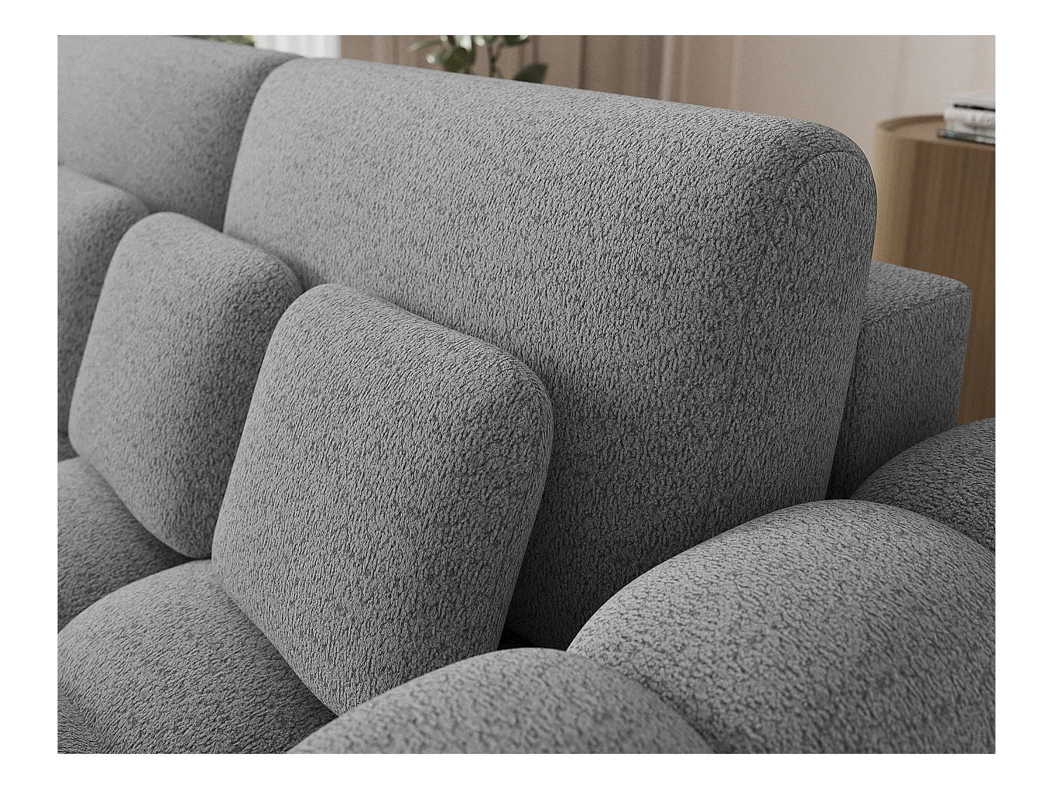 Canapé design COCOON – Le confort moderne au service de votre quotidien-Gris clair